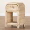 Baxton Studio Magni Modern Bohemian Natural Brown Rattan 1-Drawer Nightstand 231-13154-ZORO - alternate 3